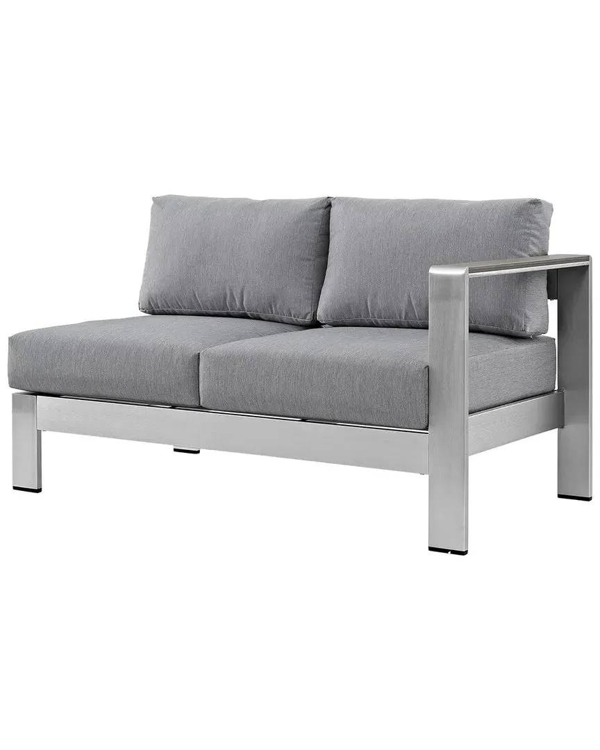 Shore Left-Arm Corner Sectional Outdoor Loveseat - Silver Gray image