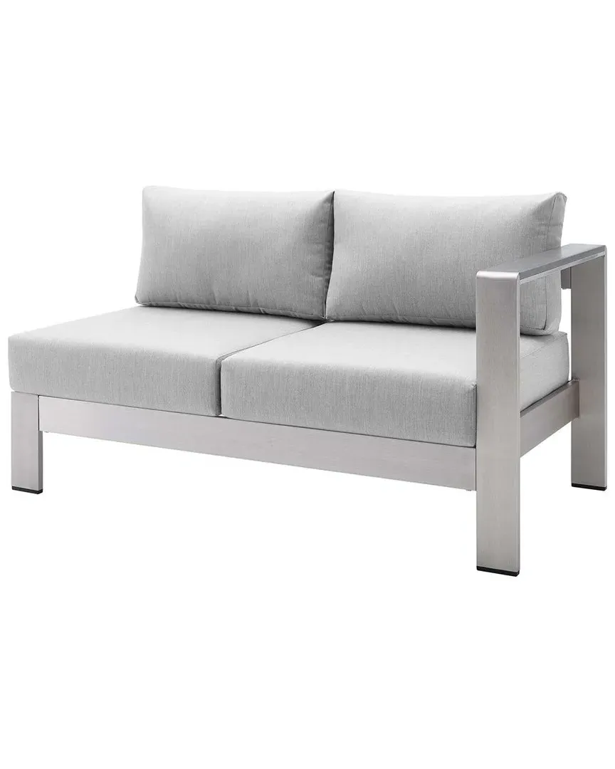 Shore Left-Arm Loveseat - Silver, Aluminum