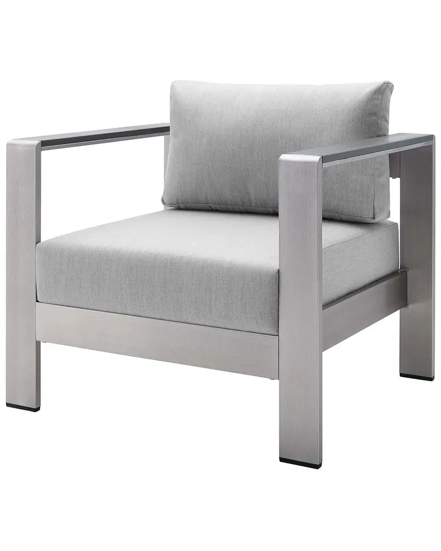 Shore Outdoor Armchair - Silver, Aluminum