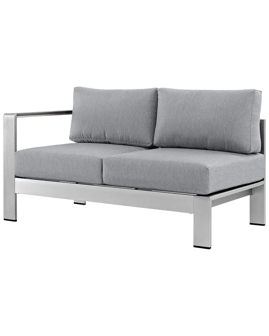 Shore Right-Arm Corner Sectional Outdoor Loveseat - Silver Gray
