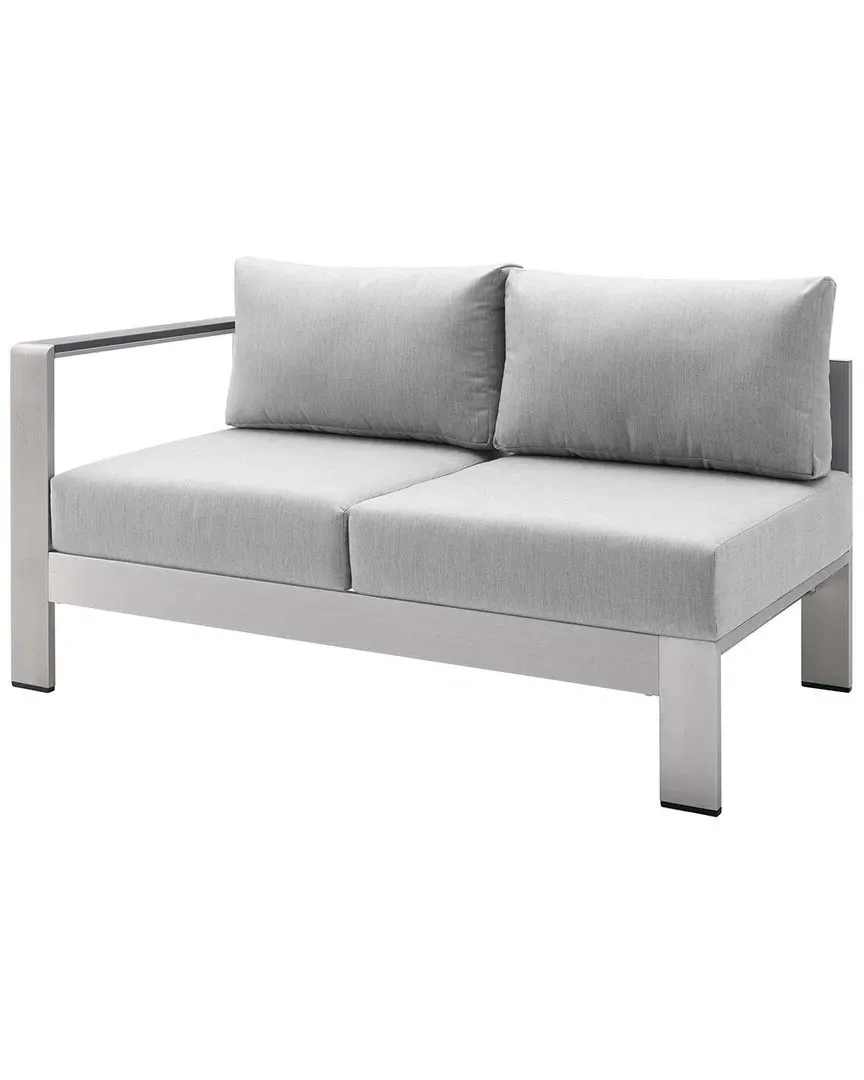 Shore Right-Arm Loveseat - Silver, Aluminum