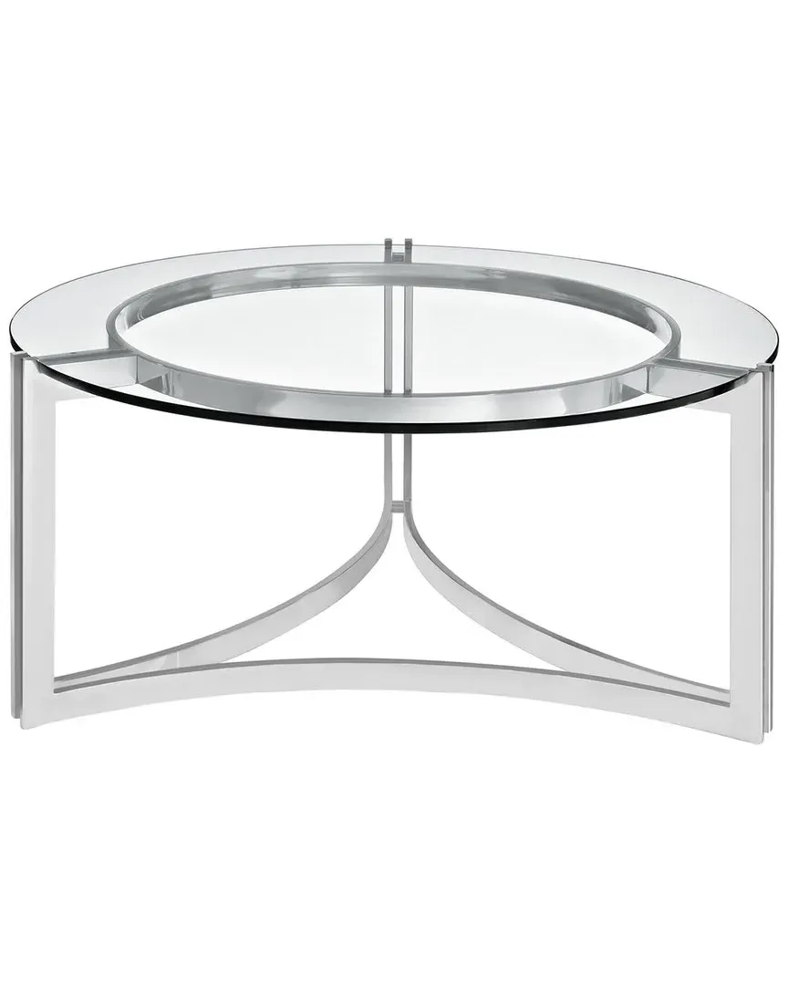Signet Round Coffee Table - Silver, Stainless Steel image