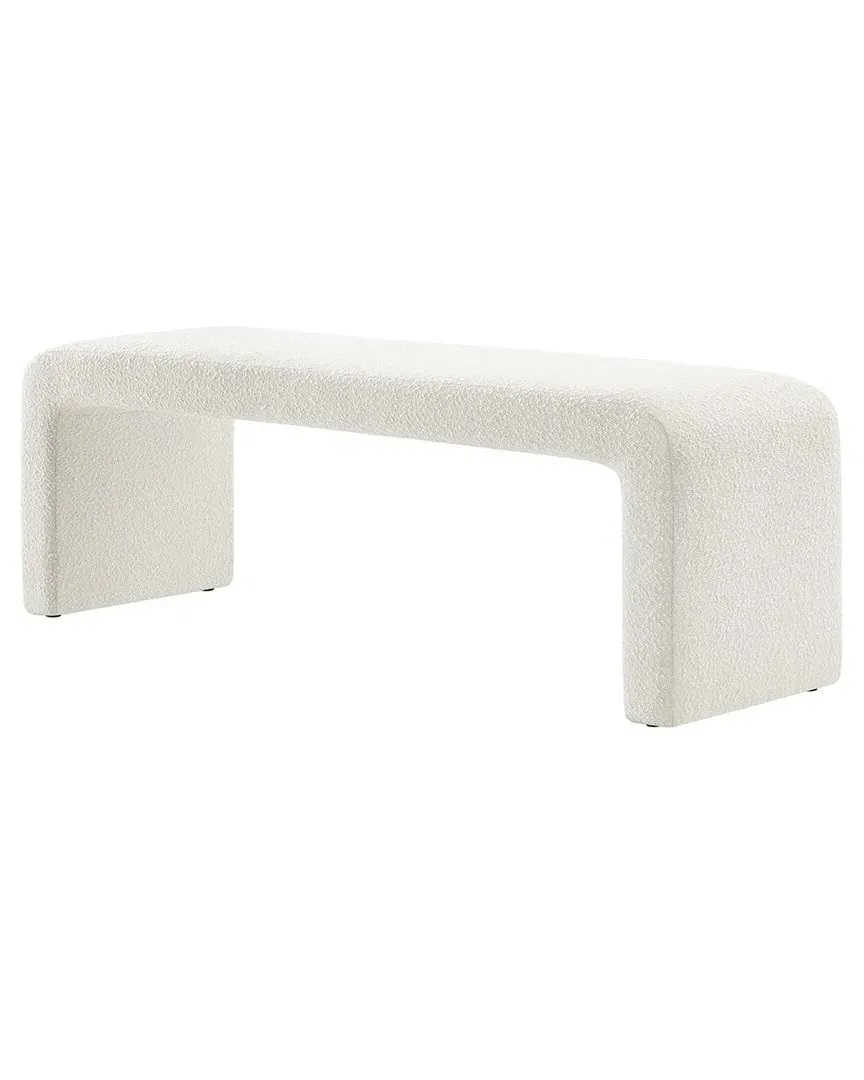 Simba Waterfall Long Bench - Ivory, Boucle Fabric image