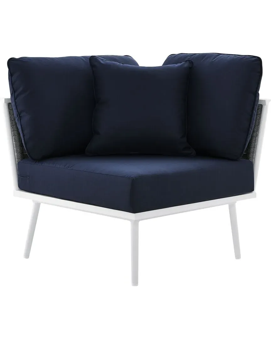 Stance Corner Chair - White, Aluminum