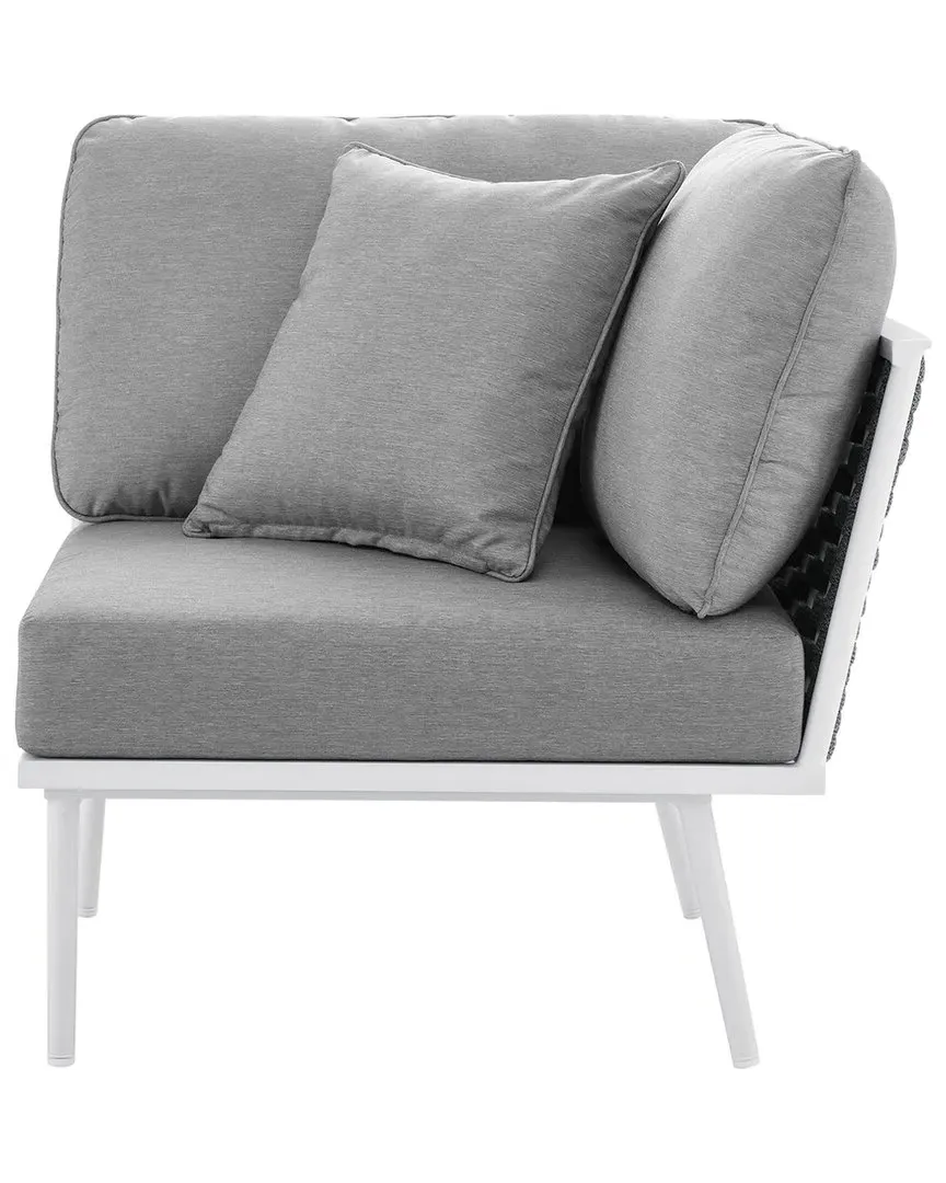 Stance Corner Chair - White, Aluminum image