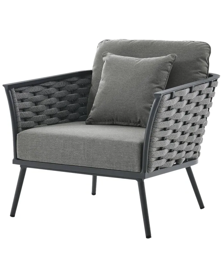 Stance Outdoor Patio Aluminum Armchair - Grey image
