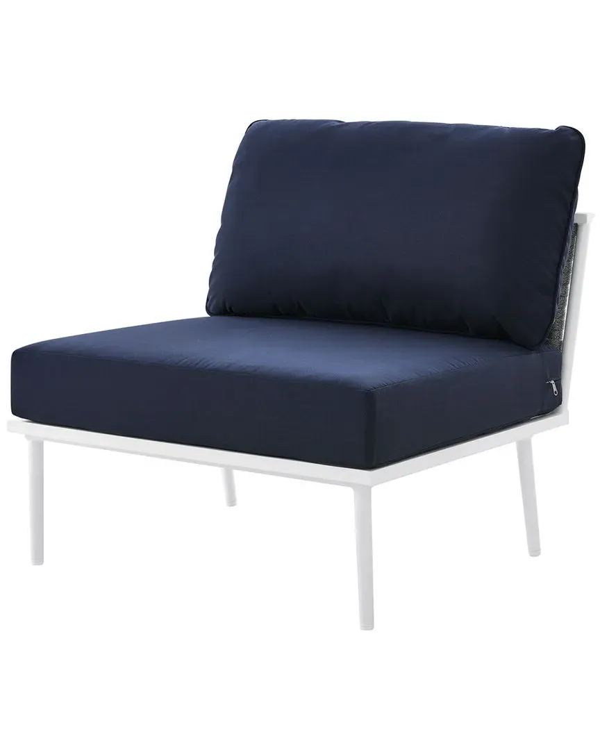 Stance Outdoor Patio Armless Chair - White, Aluminum