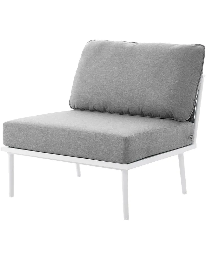 Stance Outdoor Patio Armless Chair - White, Aluminum image