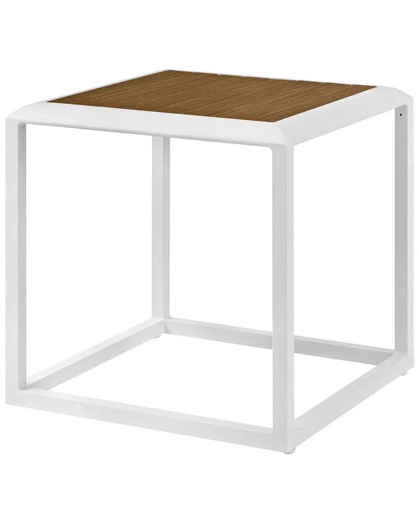 Stance Outdoor Patio Side Table - White, Aluminum