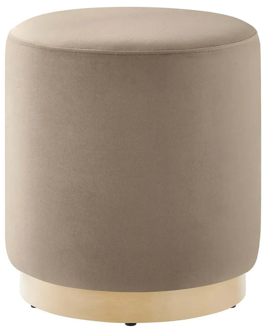 Tilden Round Ottoman - Brown, Performance Velvet image