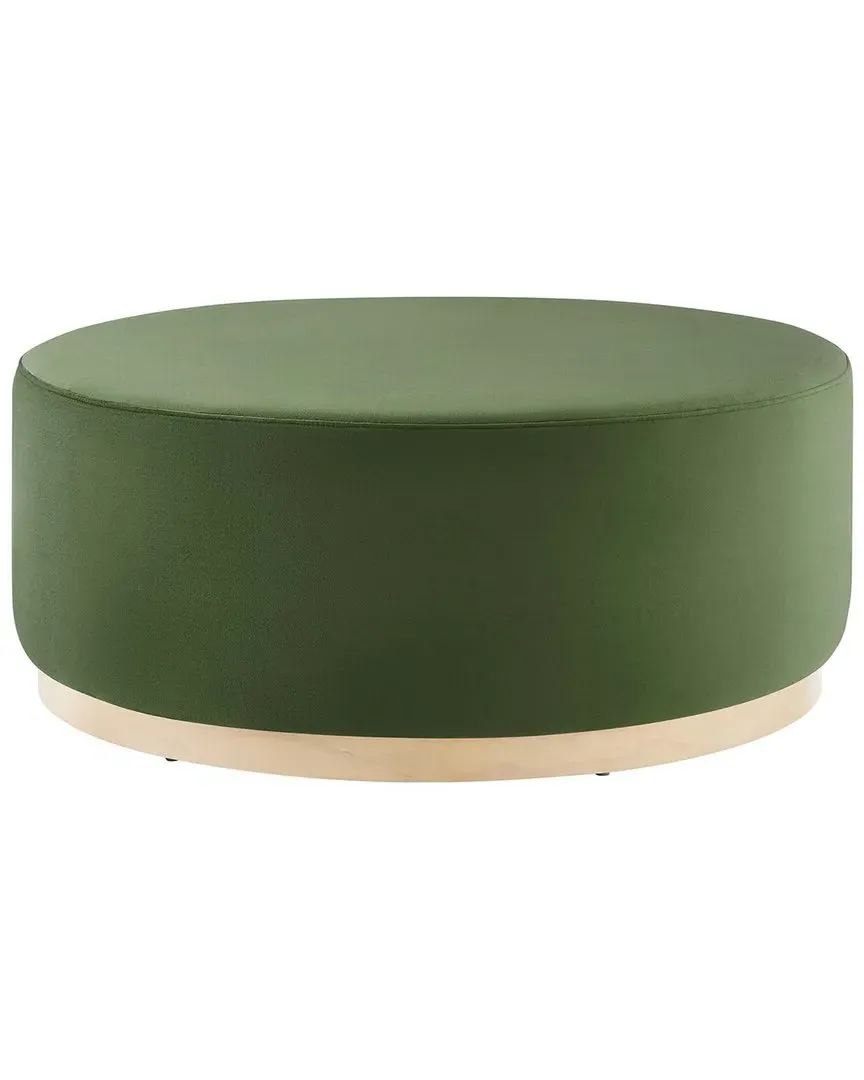 Tilden Round Ottoman - Green, Boucle