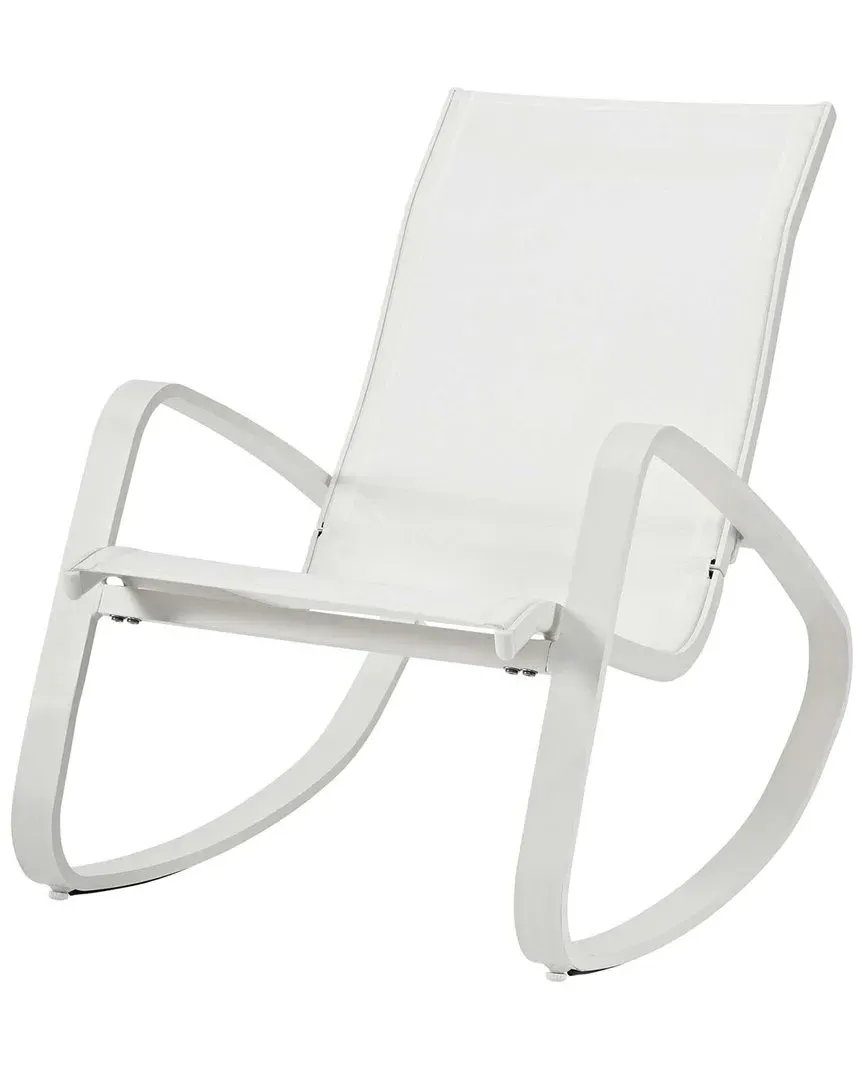 Traveler Rocking Lounge Chair - White, Textilene Mesh