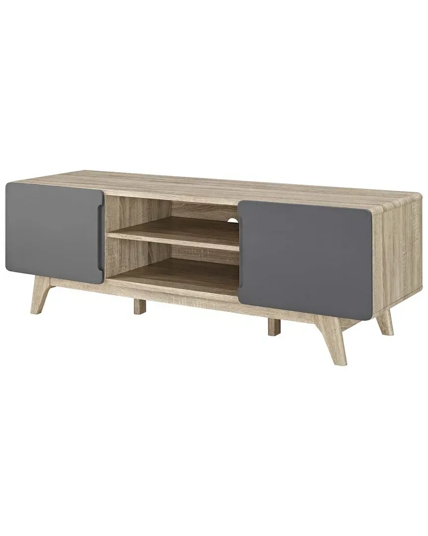 Tread 59in TV Stand with Storage - Natural Gray image
