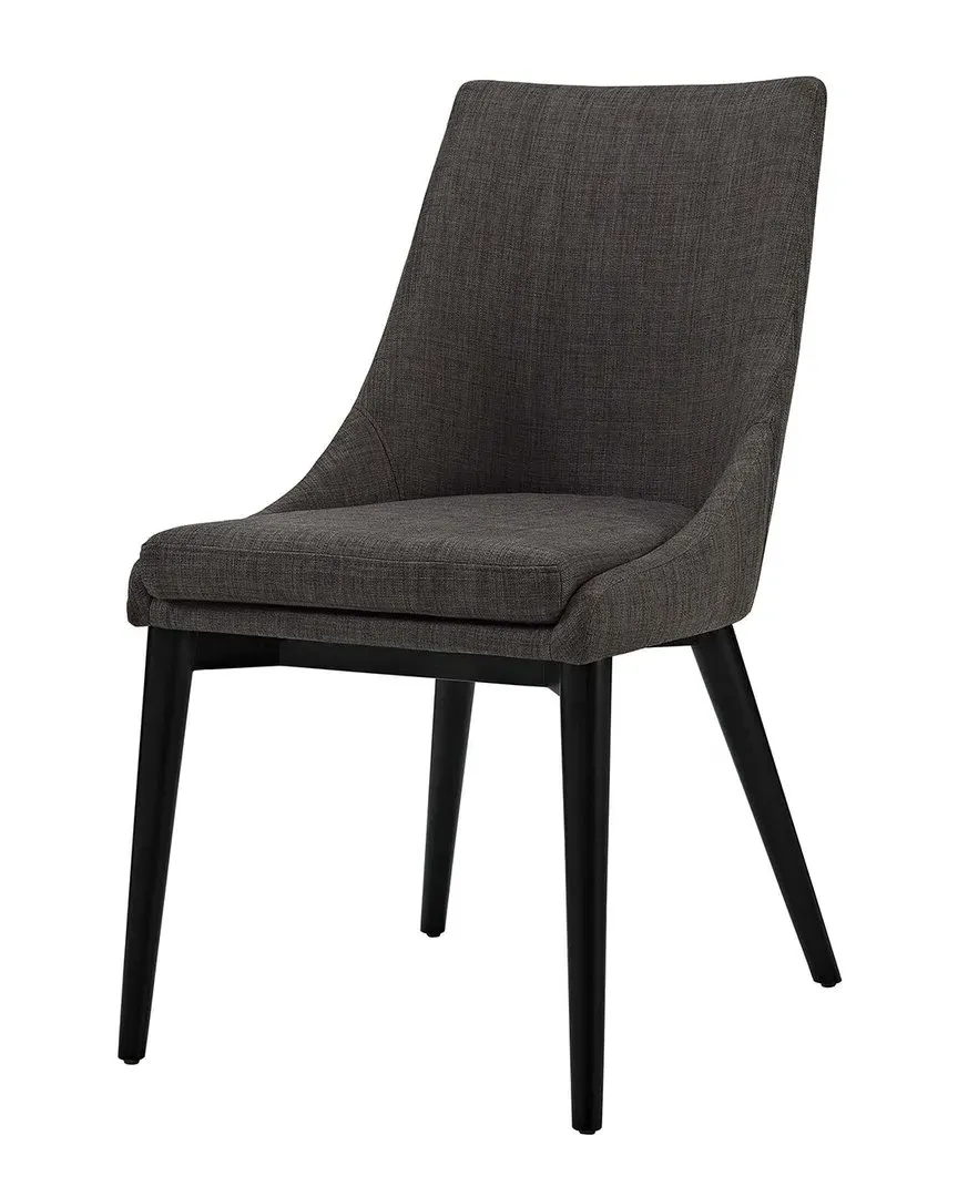 Viscount Upholstered Fabric Dining Side Chair - Brown
