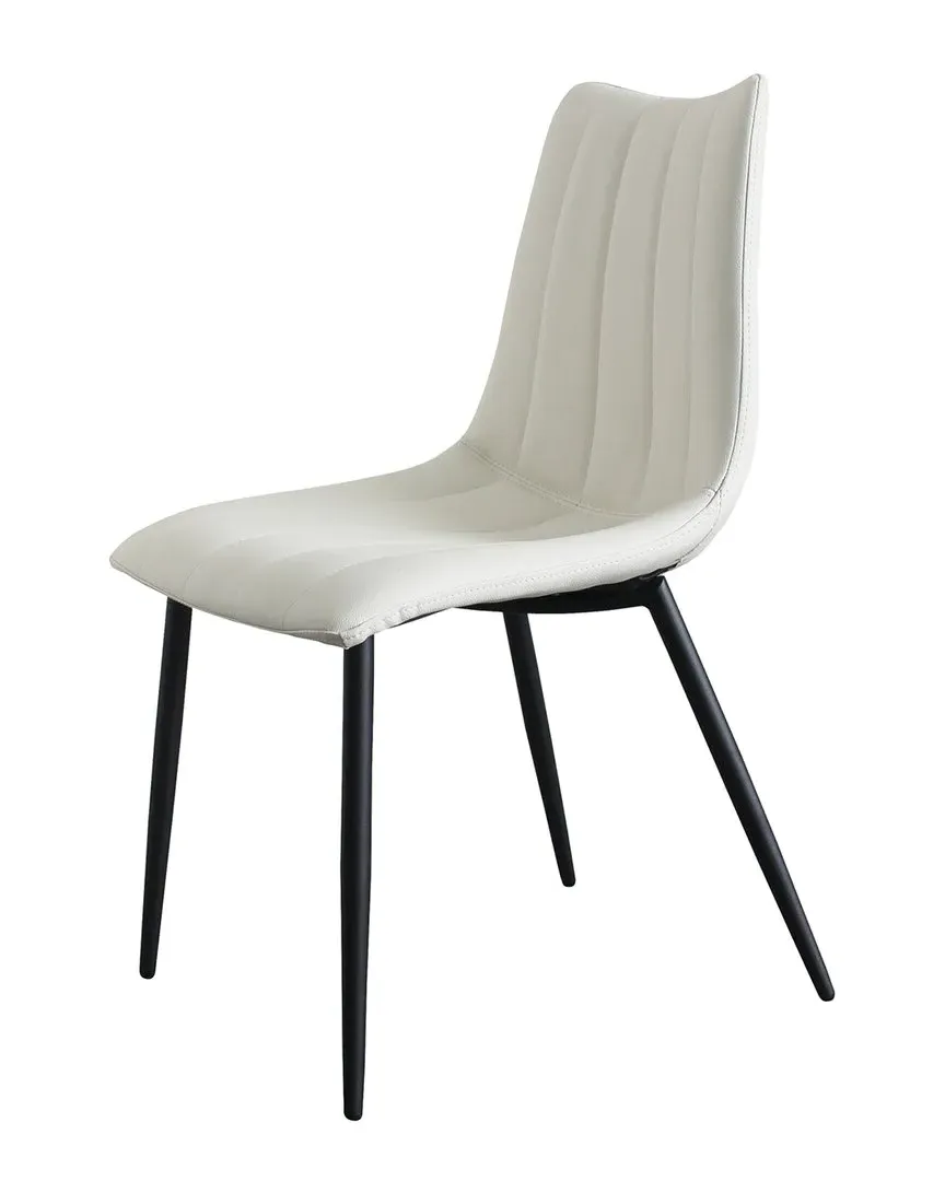 Alibi Dining Chair - Ivory, Vegan Leather