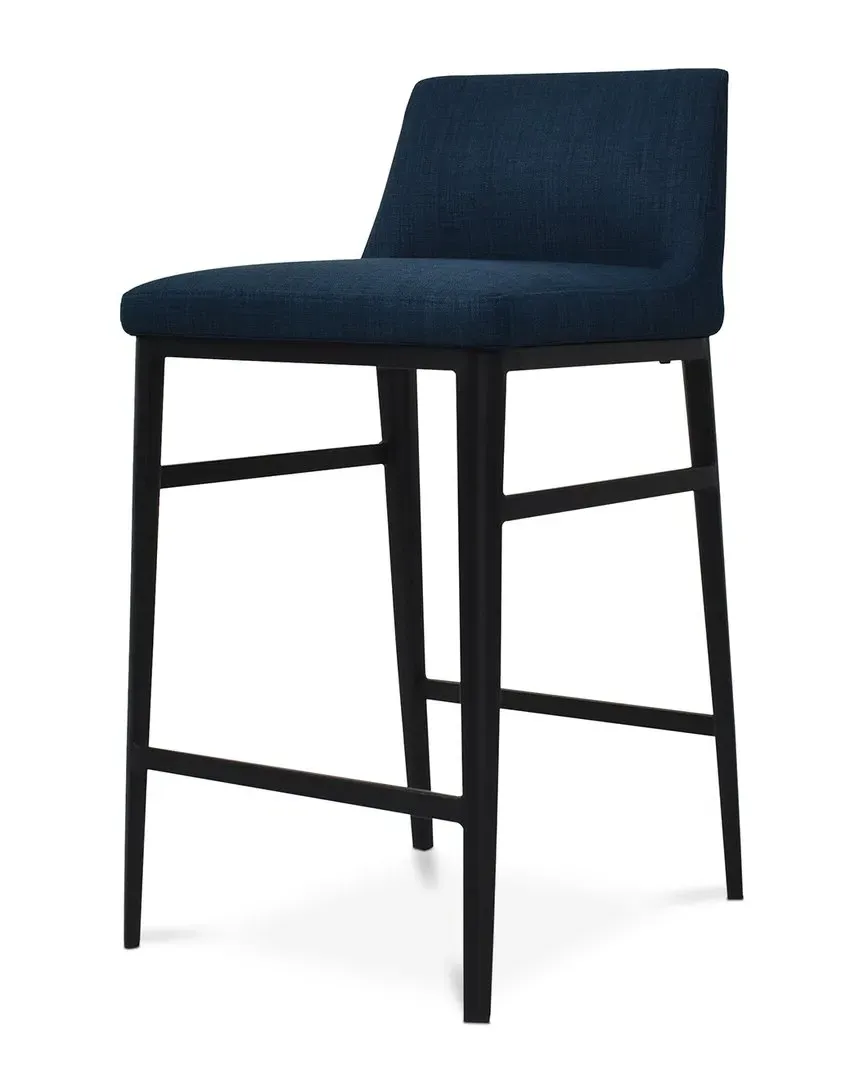 Baron Counter Stool - Blue, Polyester