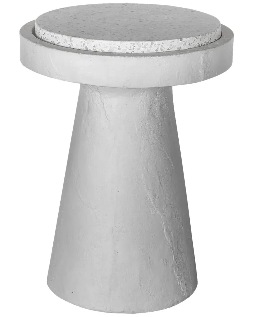 Book Accent Table - White, Terrazzo image