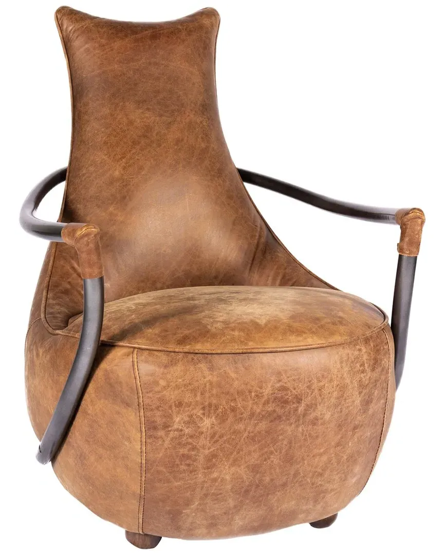 Carlisle Club Chair - Brown, Top Grain Leather image