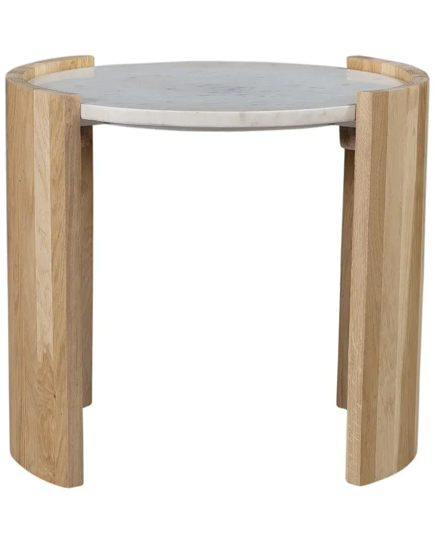 Dala Side Table - White, Marble image