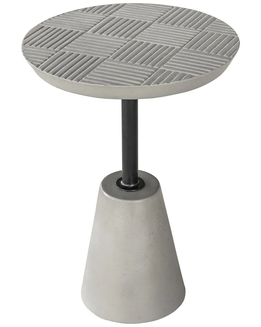 Foundation Round Outdoor Accent Table - Grey, Concrete image