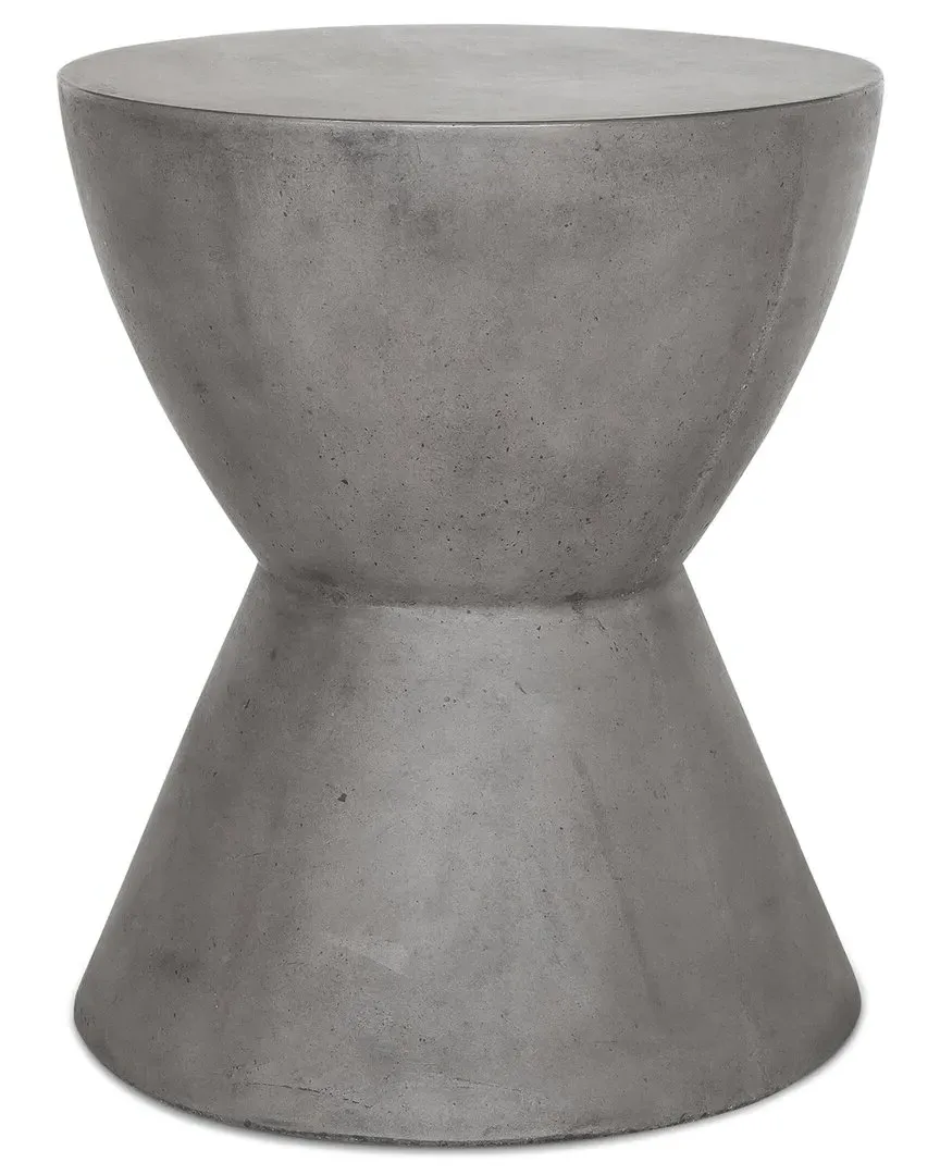 Hourglass Outdoor Stool - Grey, Concrete image
