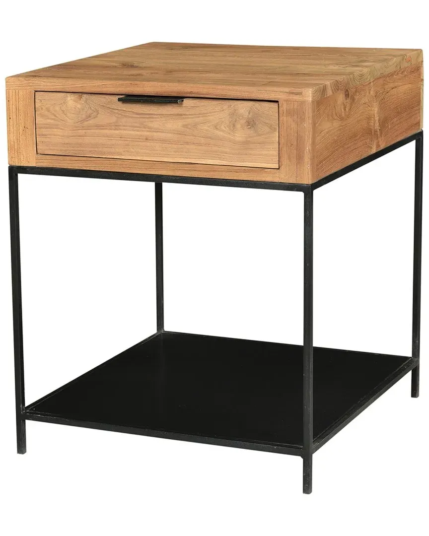 Joliet Side Table with Storage - Brown, Teak image