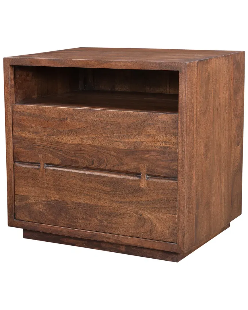 Madagascar 2 Drawer Nightstand - Acacia Wood image
