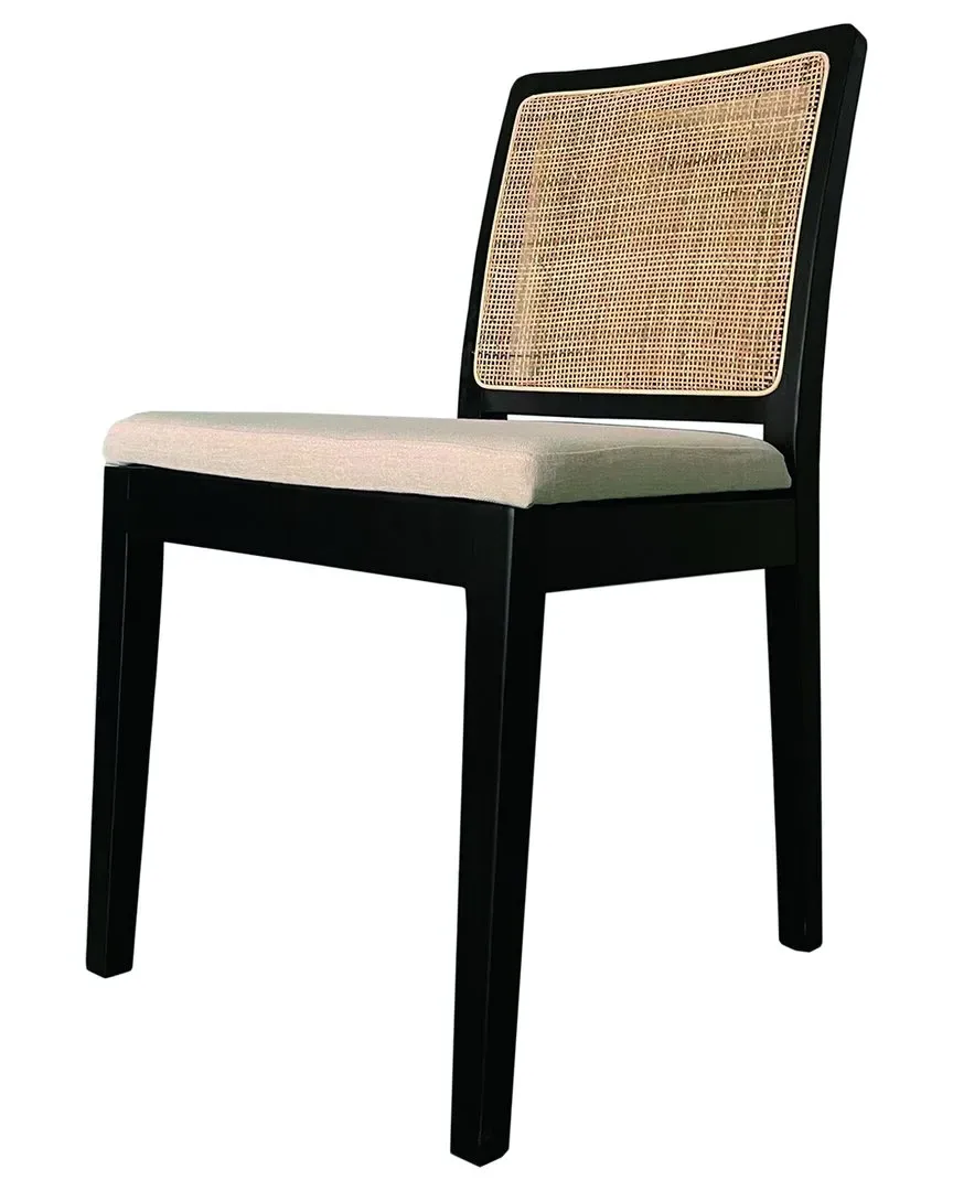Orville Dining Chair Set of Two - Black, Cotton image