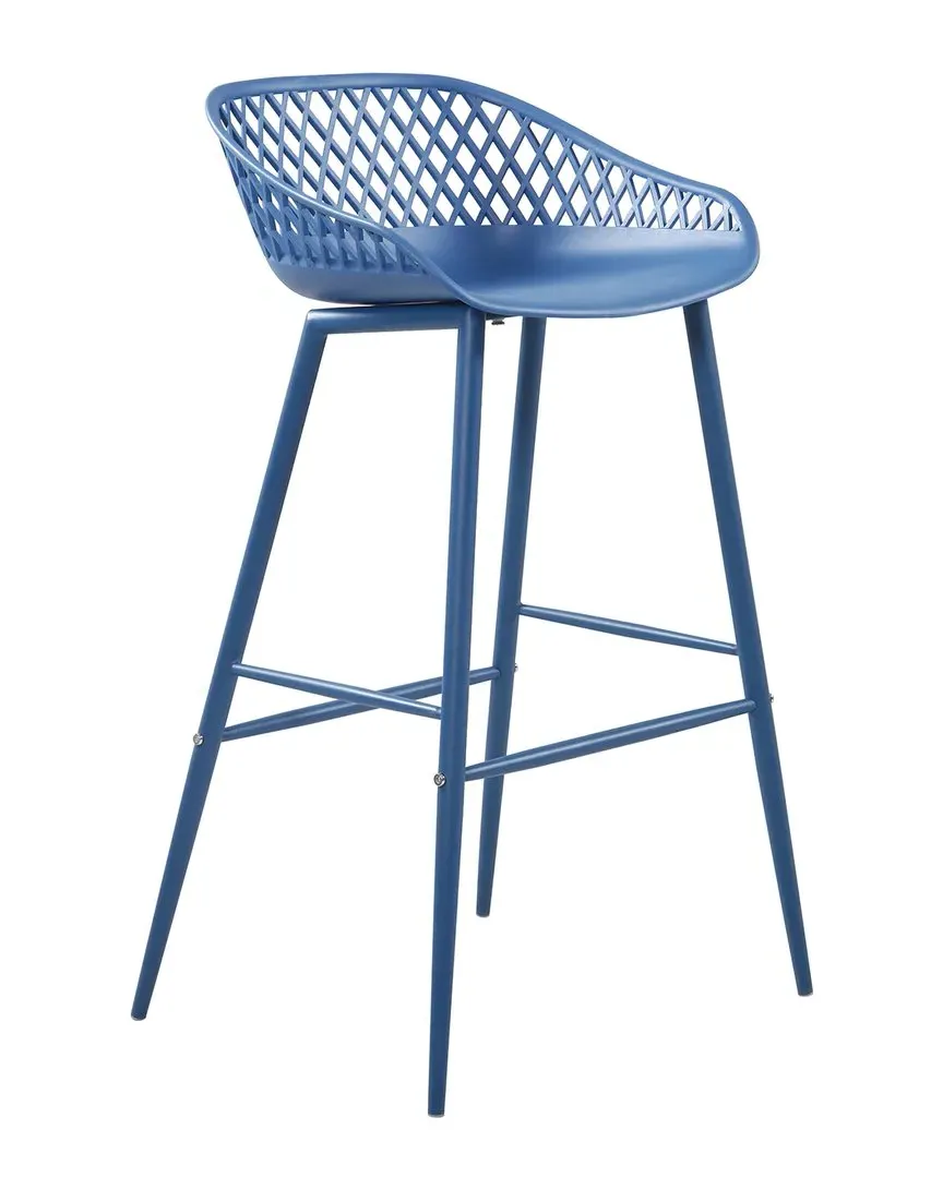 Piazza Outdoor Barstool - Blue, Polypropylene