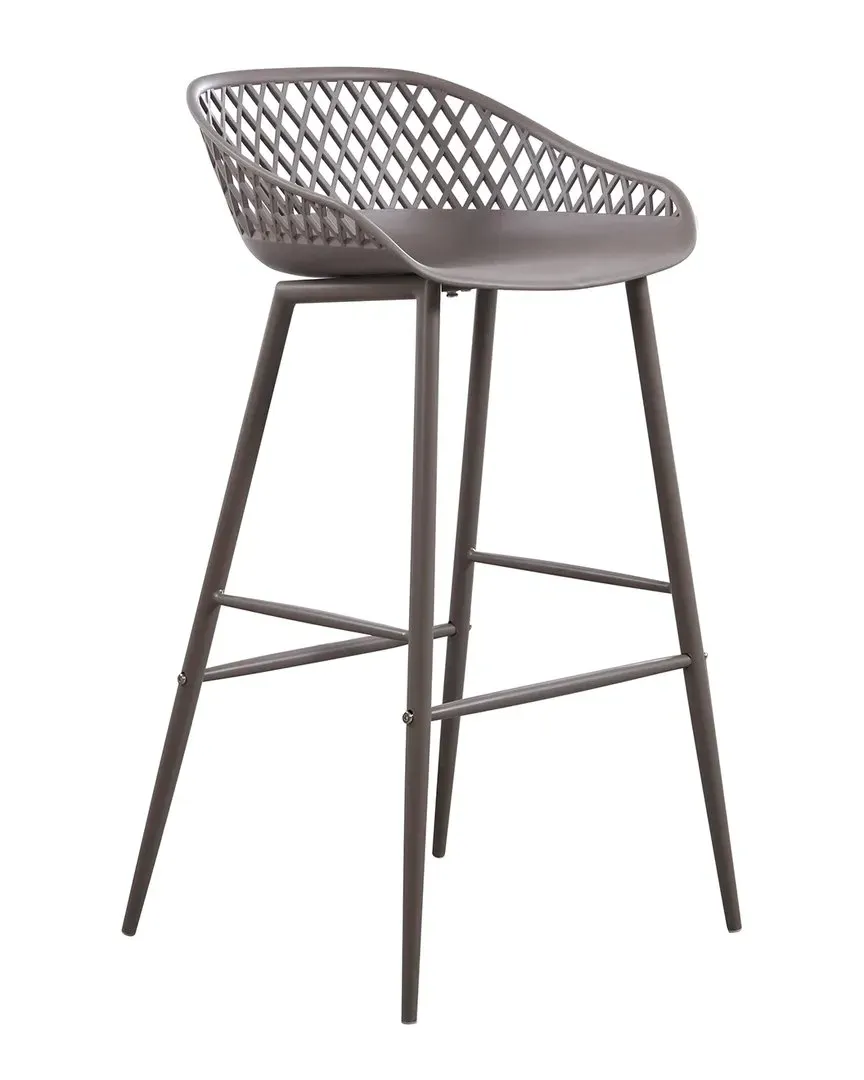 Piazza Outdoor Barstool - Grey, Polypropylene