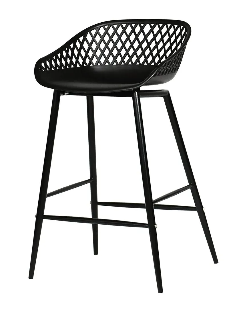 Piazza Outdoor Counter Stool - Black, Polypropylene image