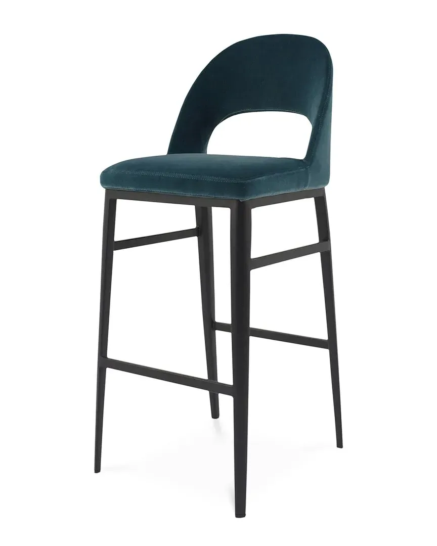 Roger Velvet Barstool - Teal image