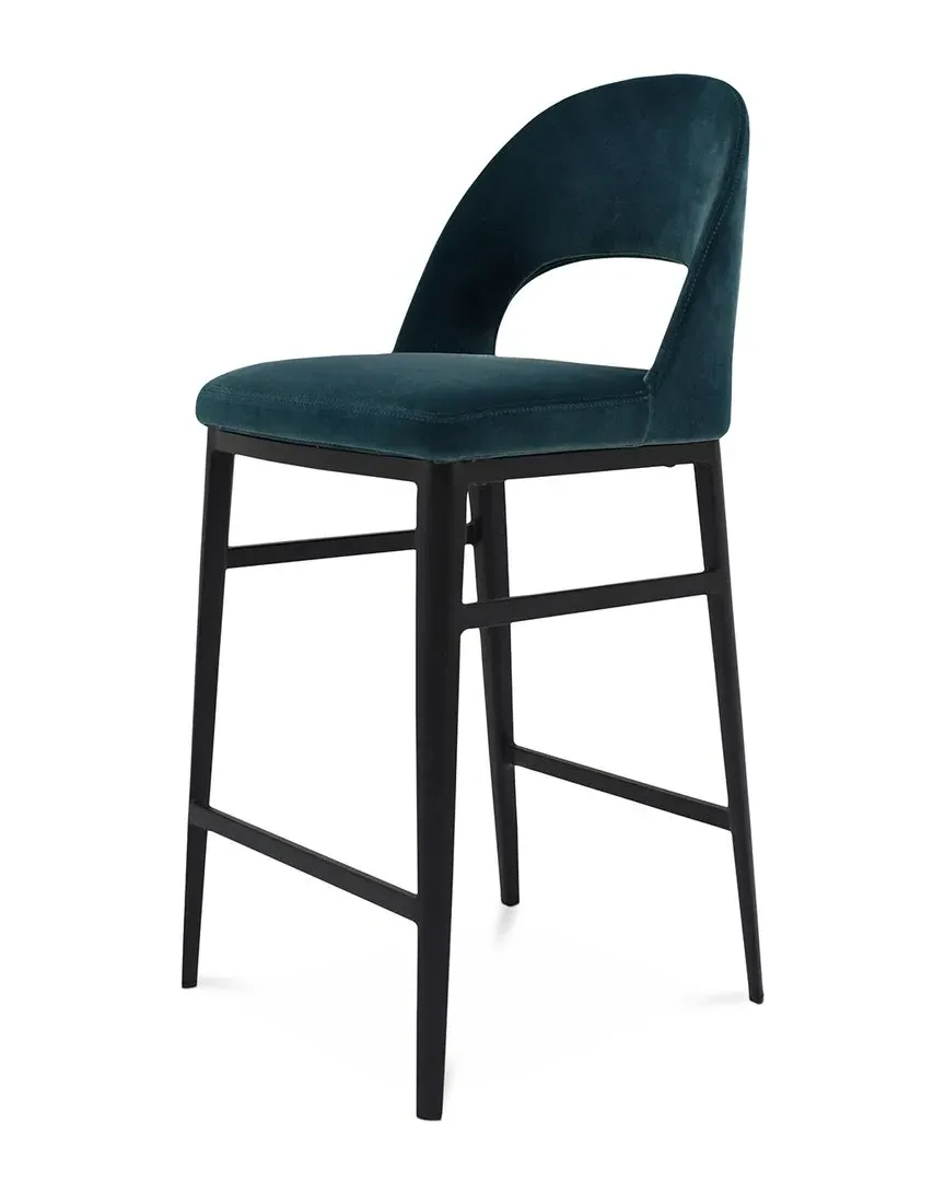 Roger Velvet Counter Stool - Teal