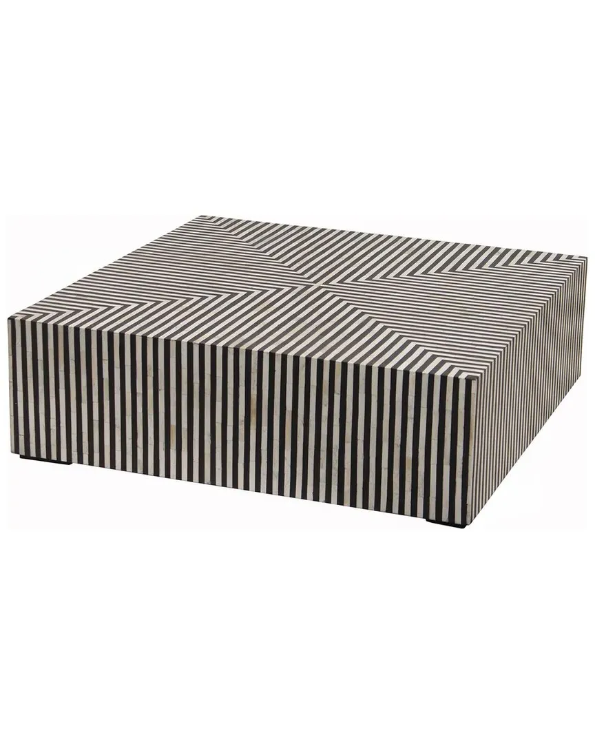 Terning Square Coffee Table - Multicolor, Bone Veneer image