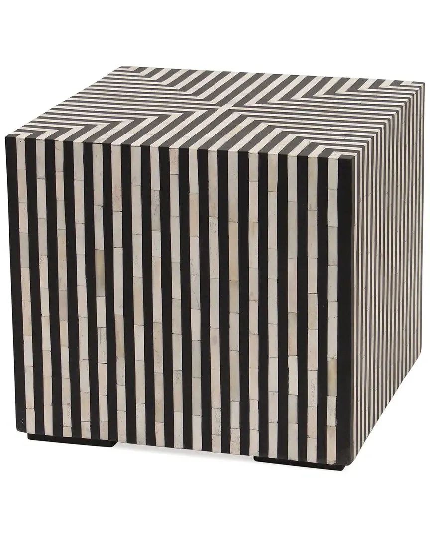 Terning Square Side Table - Multicolor, Bone Veneer image