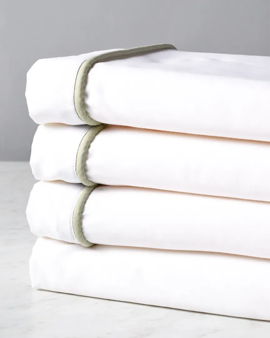 400TC Glam Sheet Set - White, Cotton