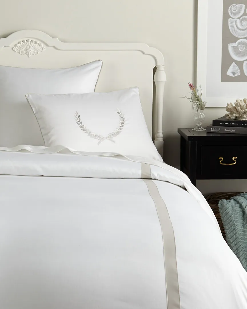 400TC Provence Duvet - White, Cotton Sateen