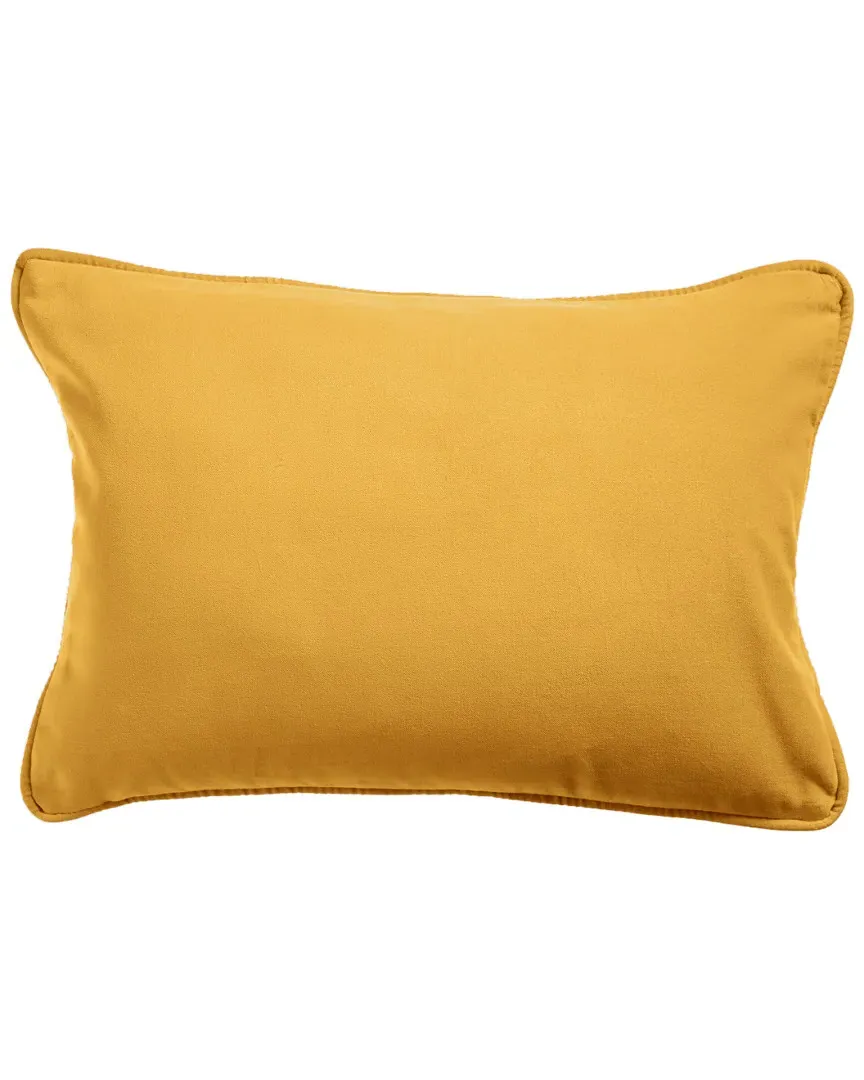 Cotton Velvet Lumbar Pillow - Gold