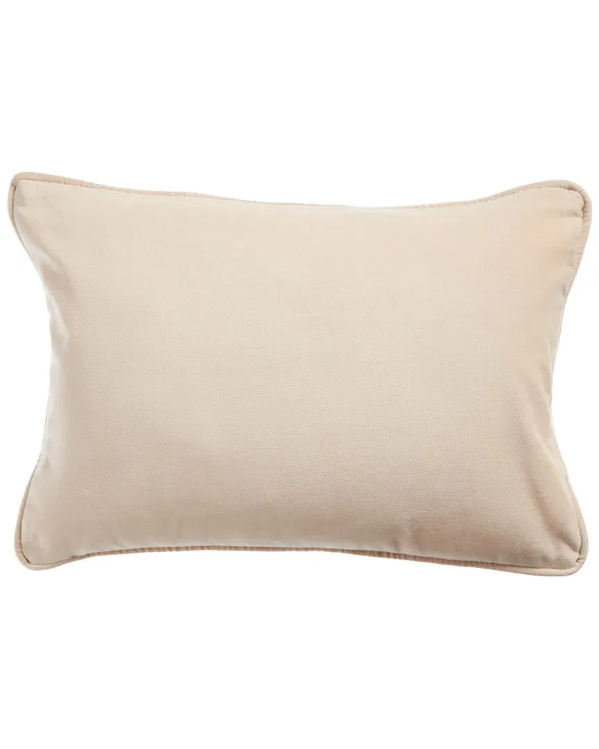 Cotton Velvet Lumbar Pillow - Ivory
