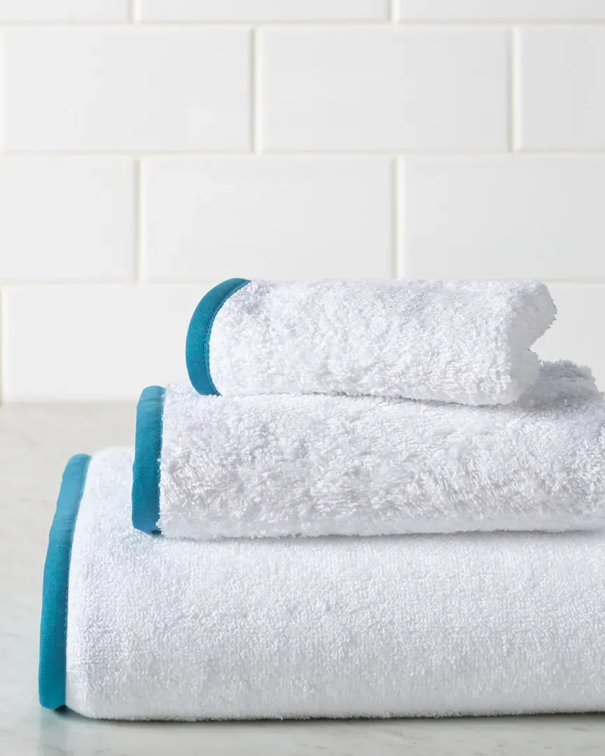 Deco 3-Piece Towel Set - White, Terry Cotton