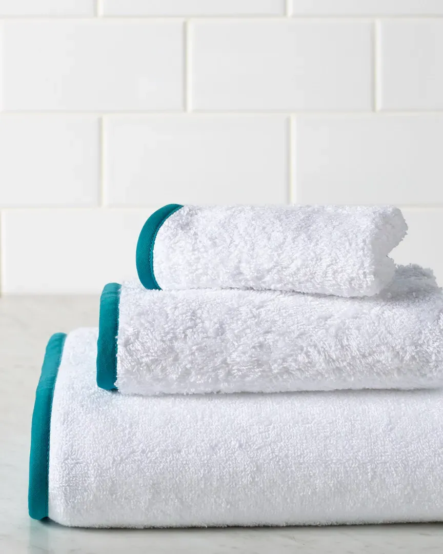 Deco 3-Piece Towel Set - White, Terry Cotton