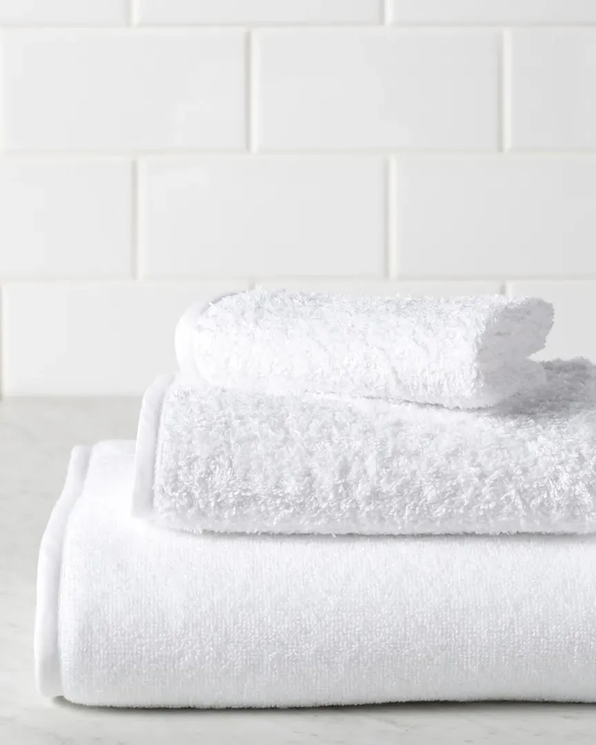Deco 3-Piece Towel Set - White, Terry Cotton