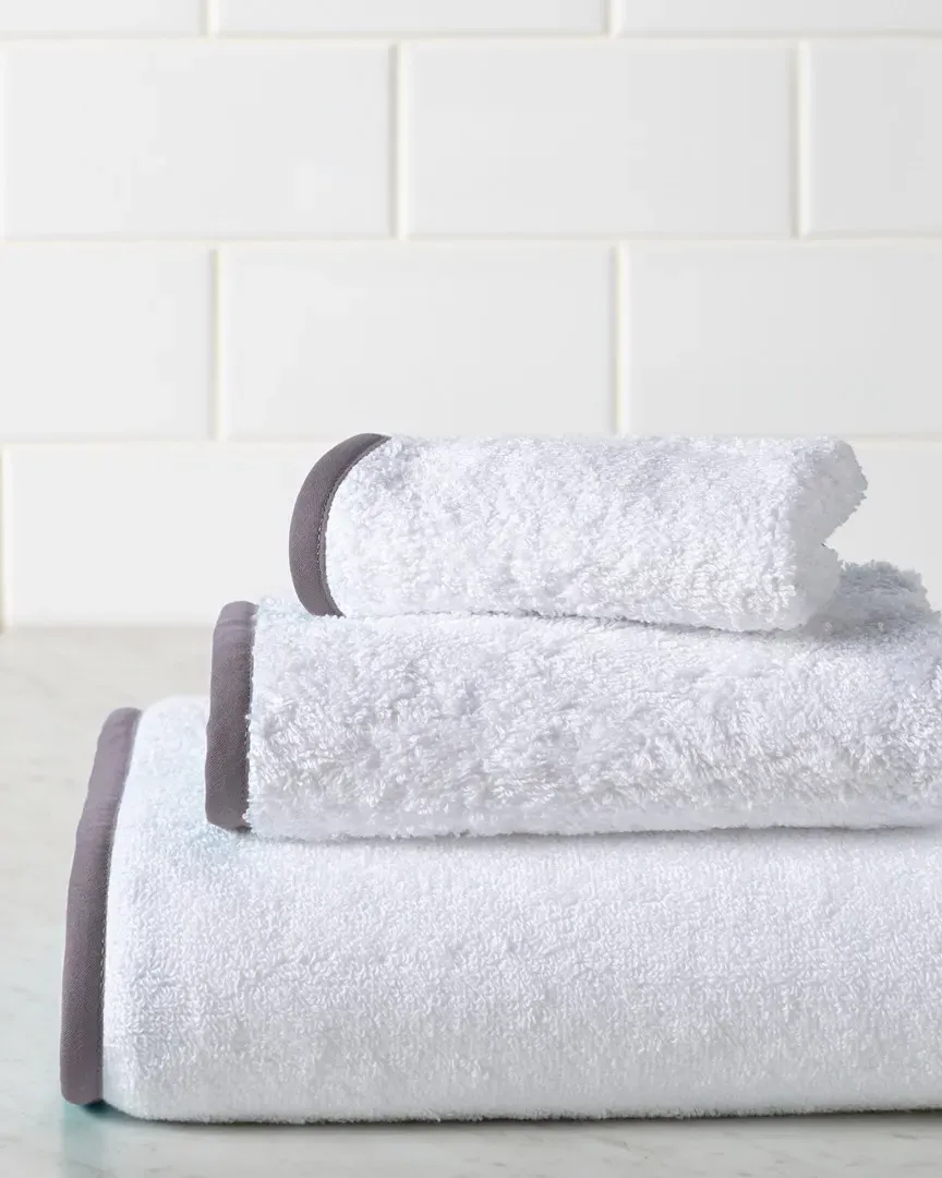 Deco 3-Piece Towel Set - White, Terry Cotton