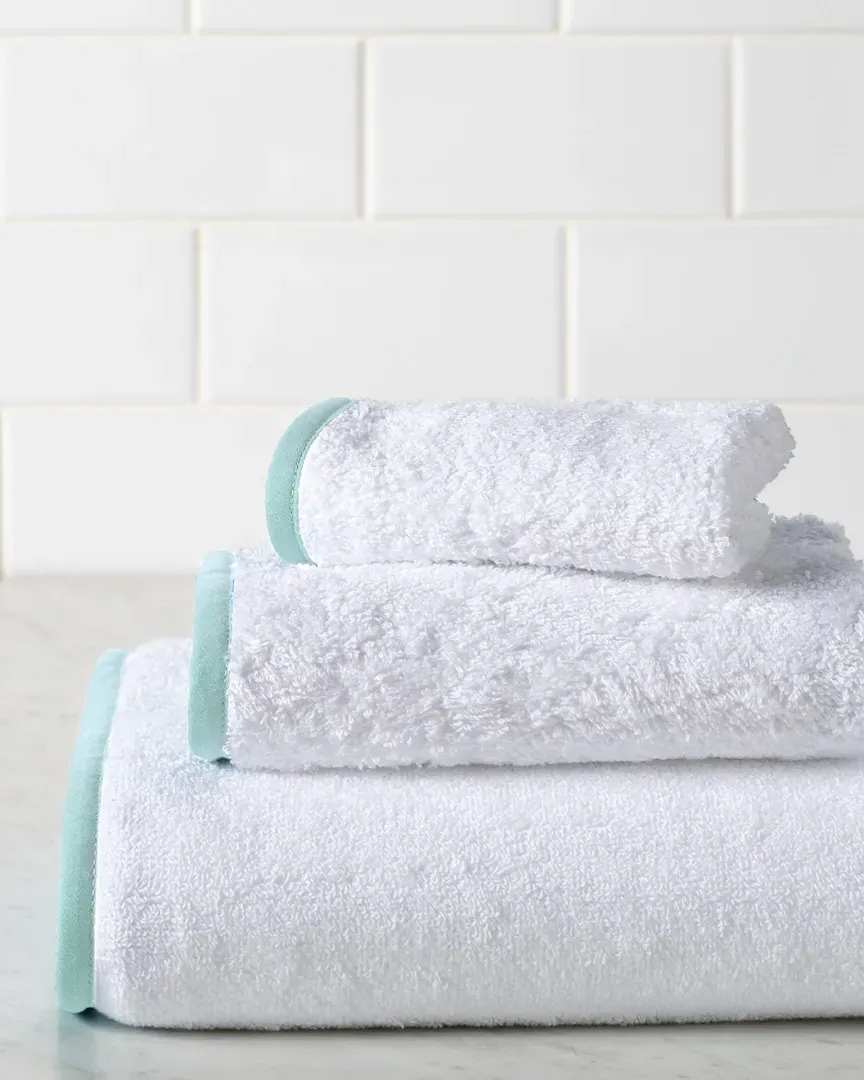 Deco 3-Piece Towel Set - White, Terry Cotton