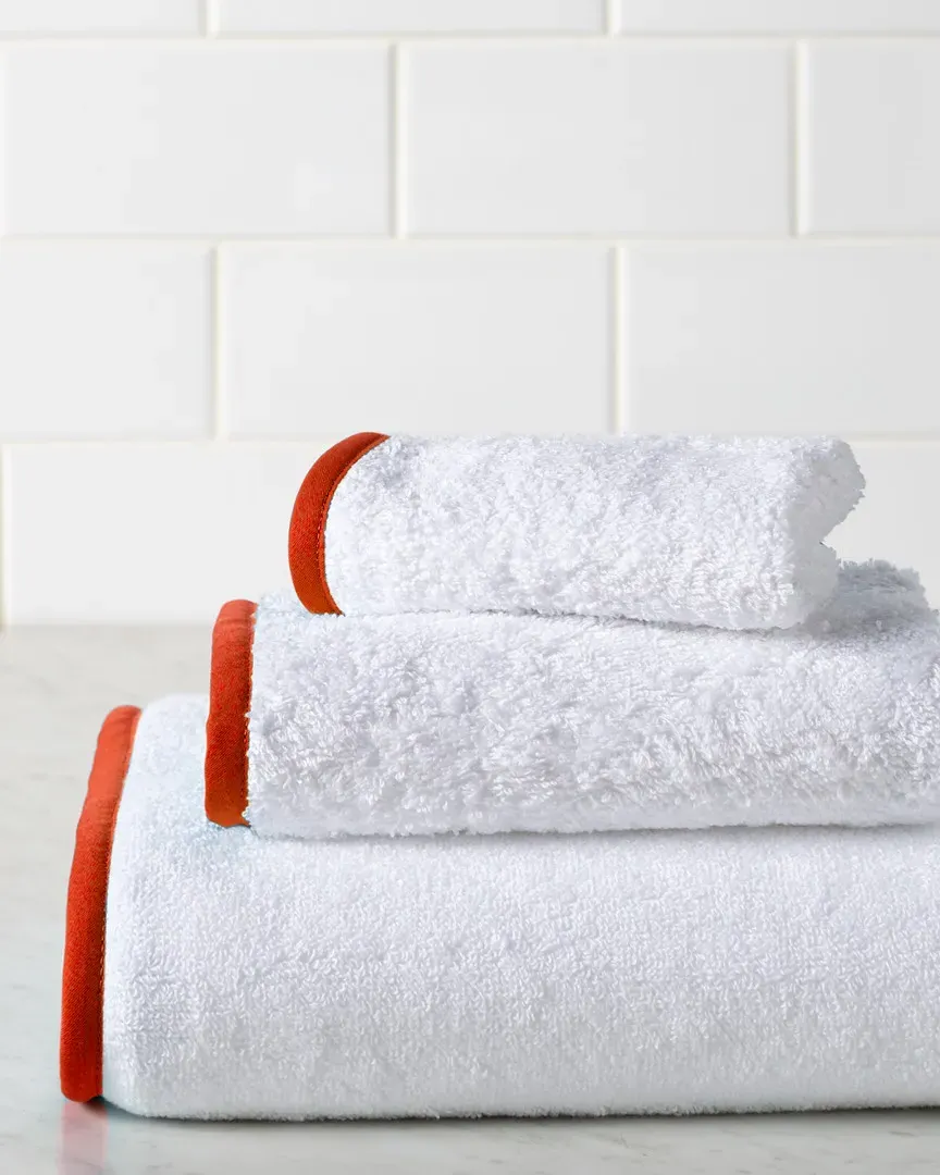 Deco Towel Set - White, Terry Cotton