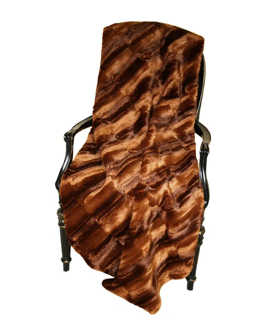 Faux Fur Throw - Burnt Almond image