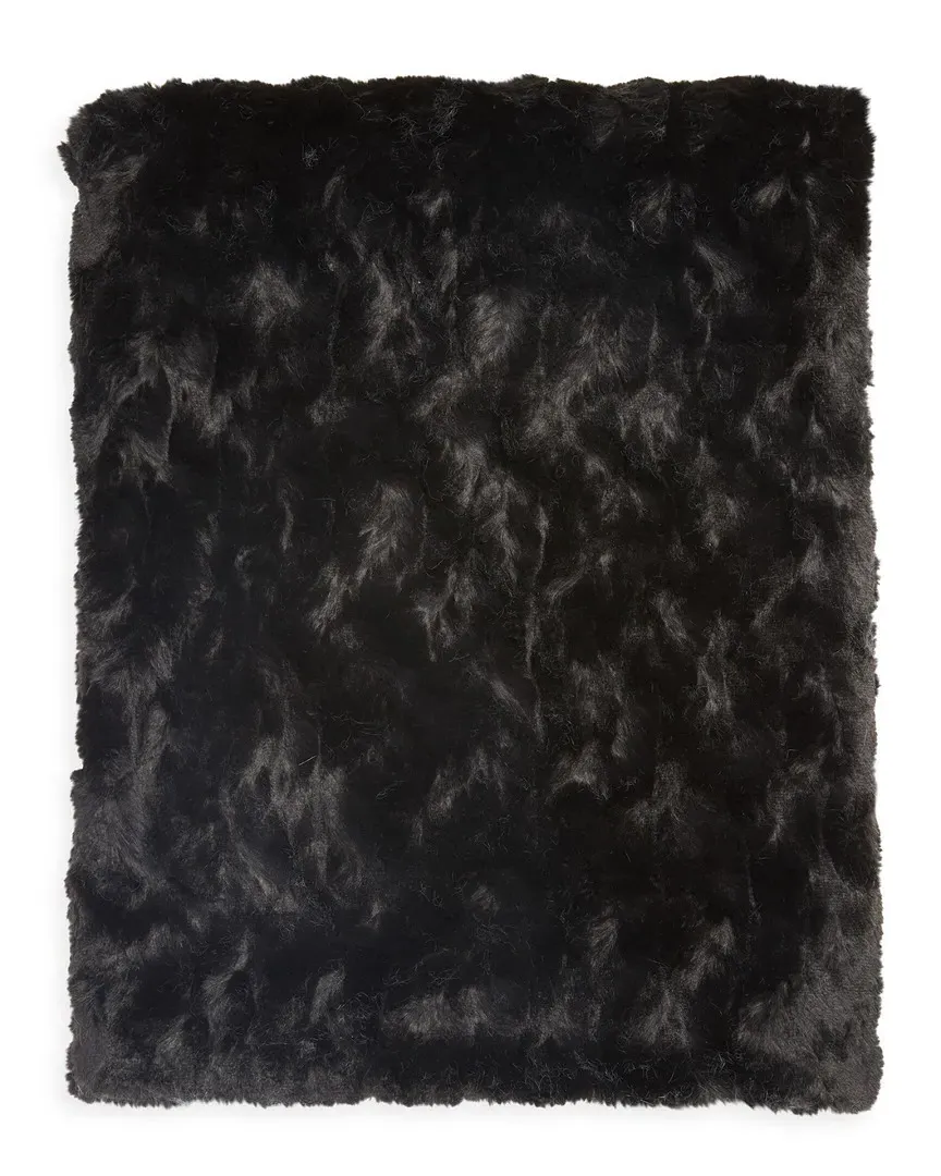 Oversized Faux Fur Throw - Black image