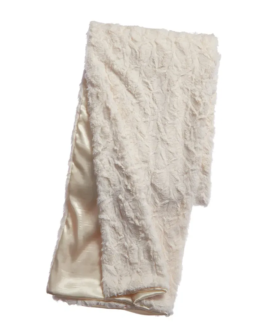 Oversized Faux Fur Throw - Pearl