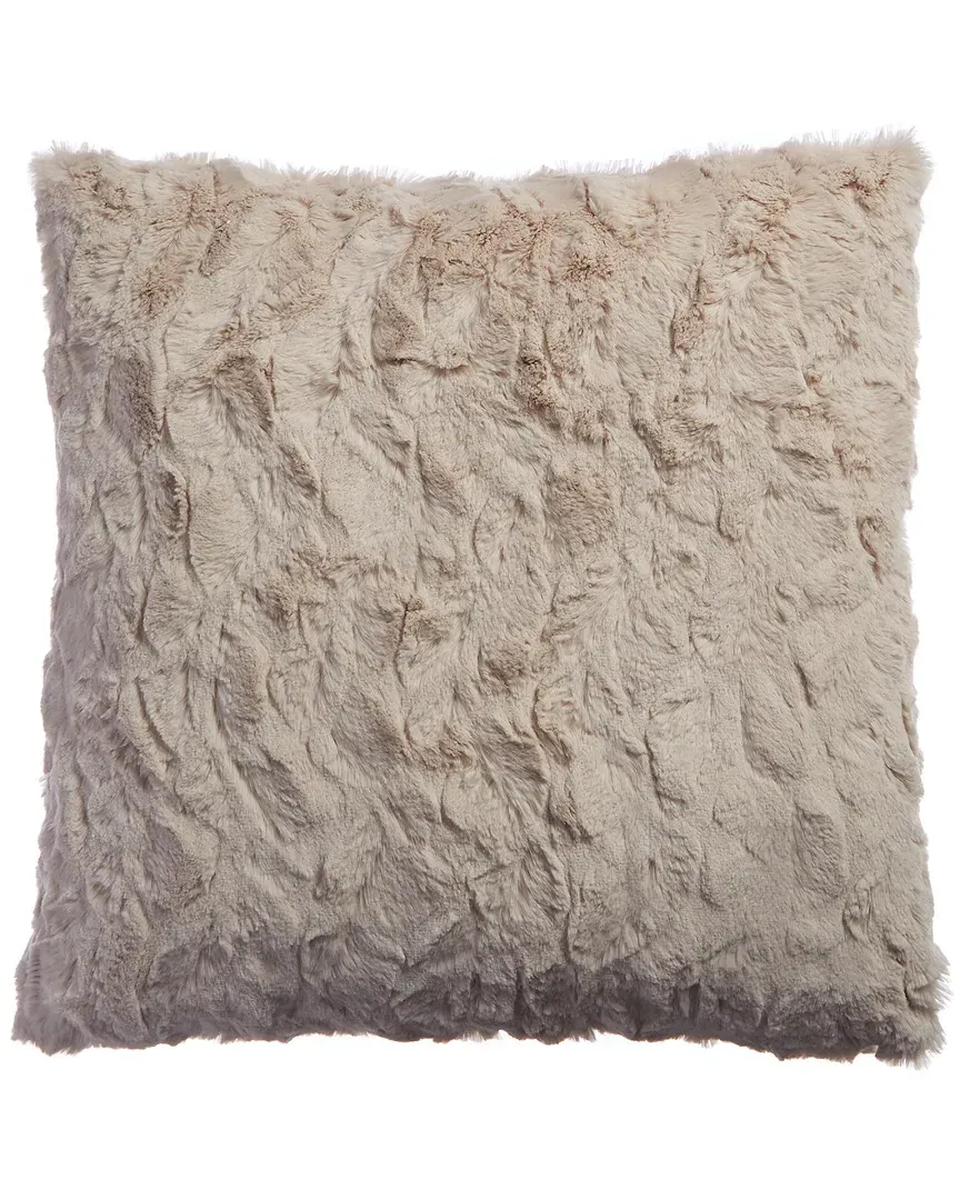 Oversized Throw Pillow - Beige, Faux Fur