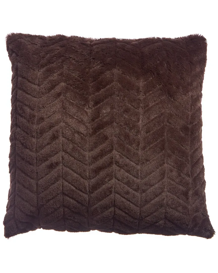 Oversized Throw Pillow - Brown, Faux Fur